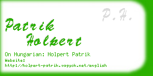 patrik holpert business card